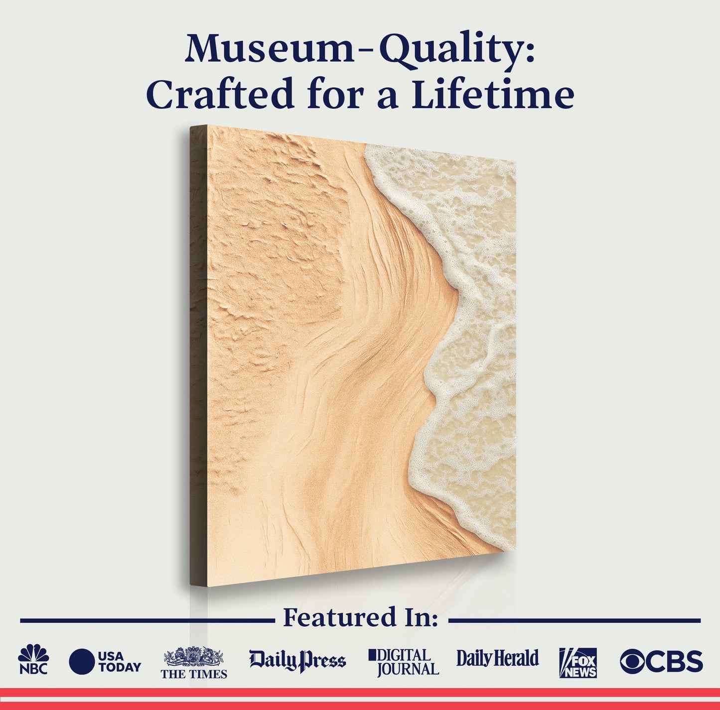 Coastal Beach in Beige Tones Wall Art