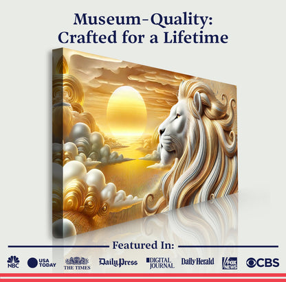 3D Noble Lion Wall Panel V Art