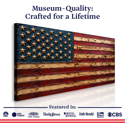 Stars & Stripes Emblem American Flag Wall Art