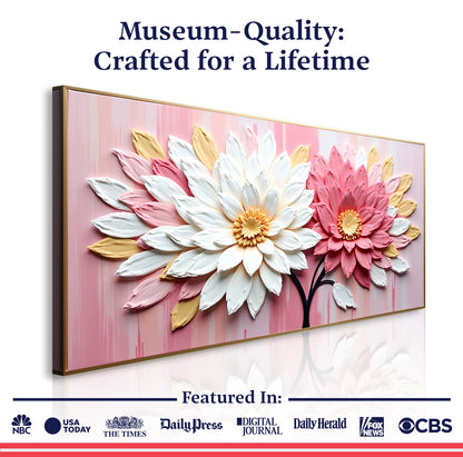 Blushing Floral Portrait Wall Art
