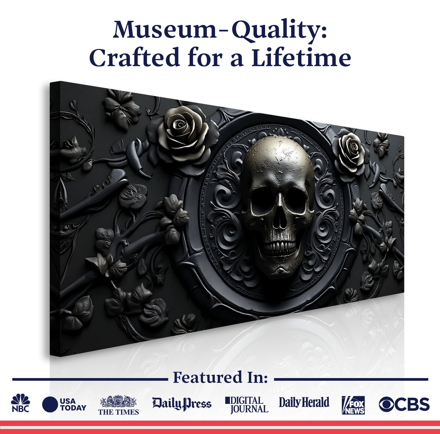 The Rose & Skull Form VI Wall Art