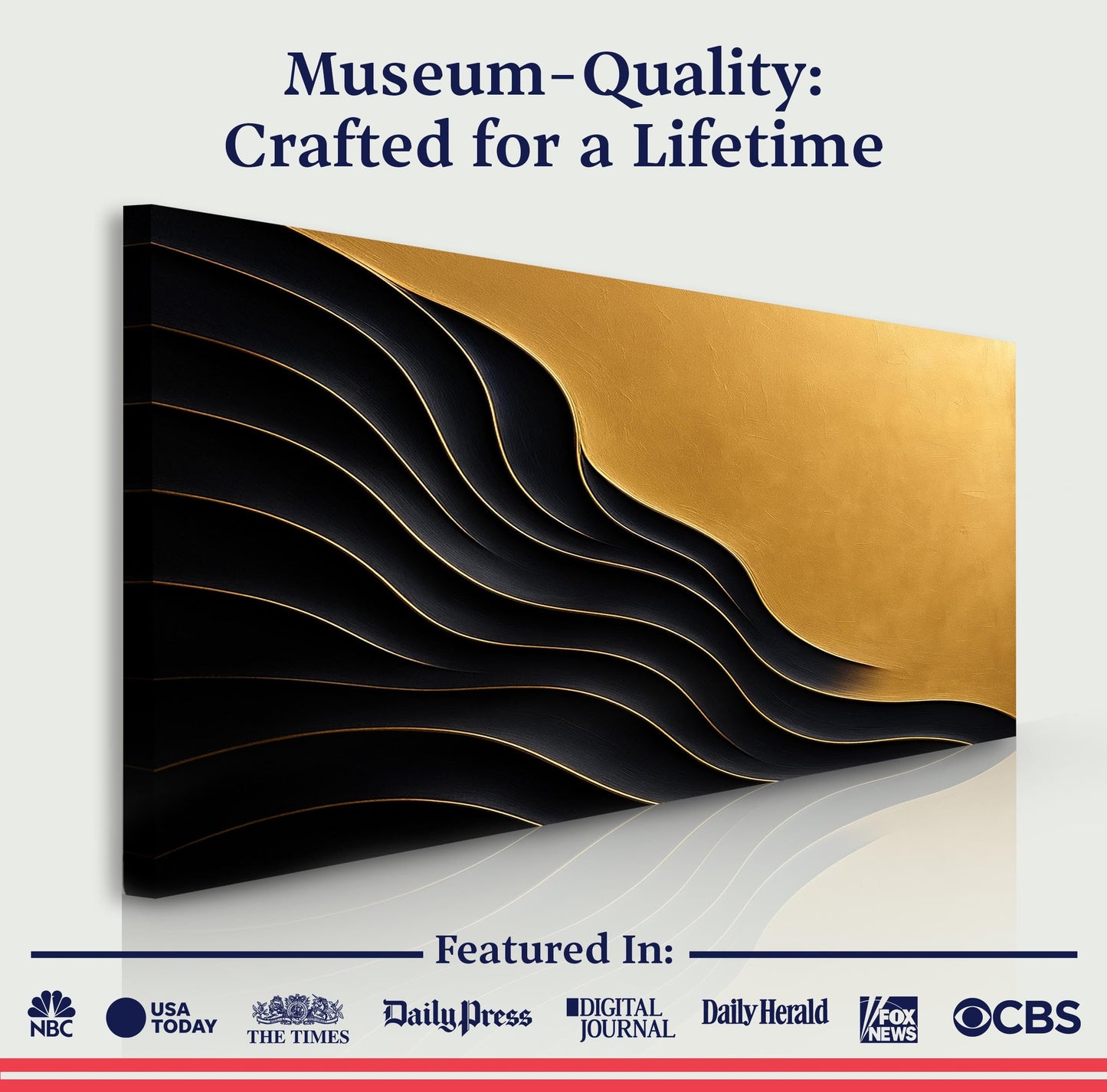 Abstract Noir & Gold XI Wall Art