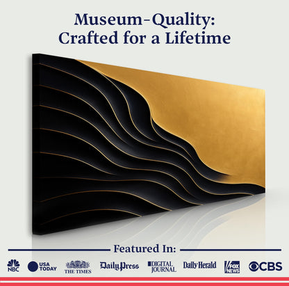 Abstract Noir & Gold XI Wall Art