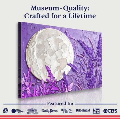 Moonlit Lavender Form Wall Art