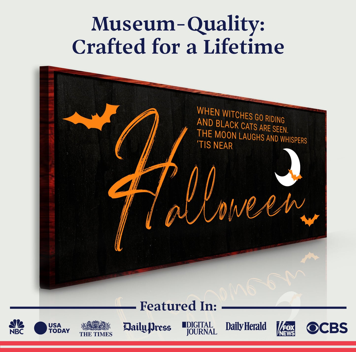 Witches at Twilight — Halloween Sign Wall Art