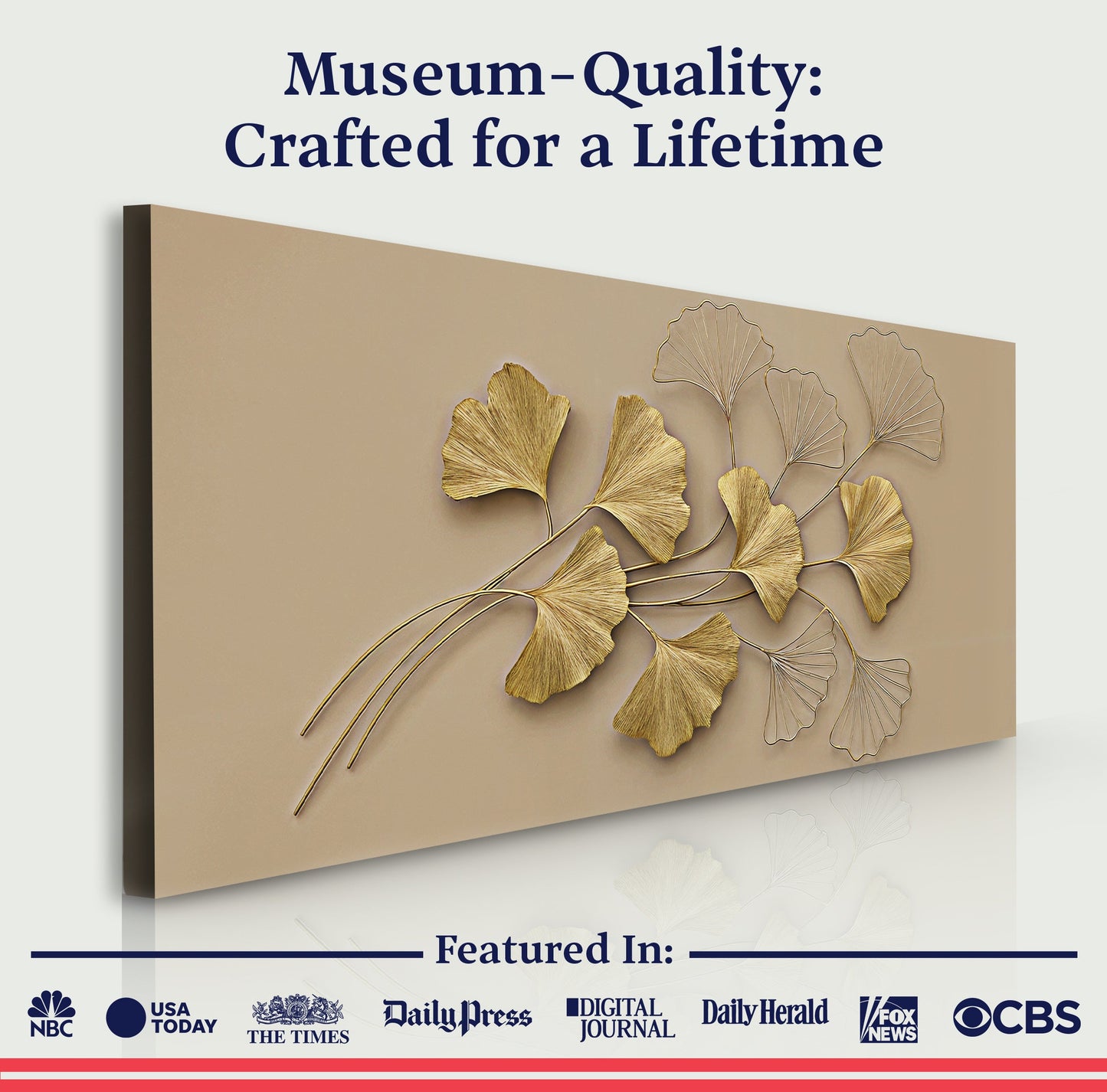 Metallic Botanical Essence Wall Art