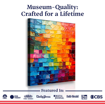 Chromatic Tile Harmony Wall Art