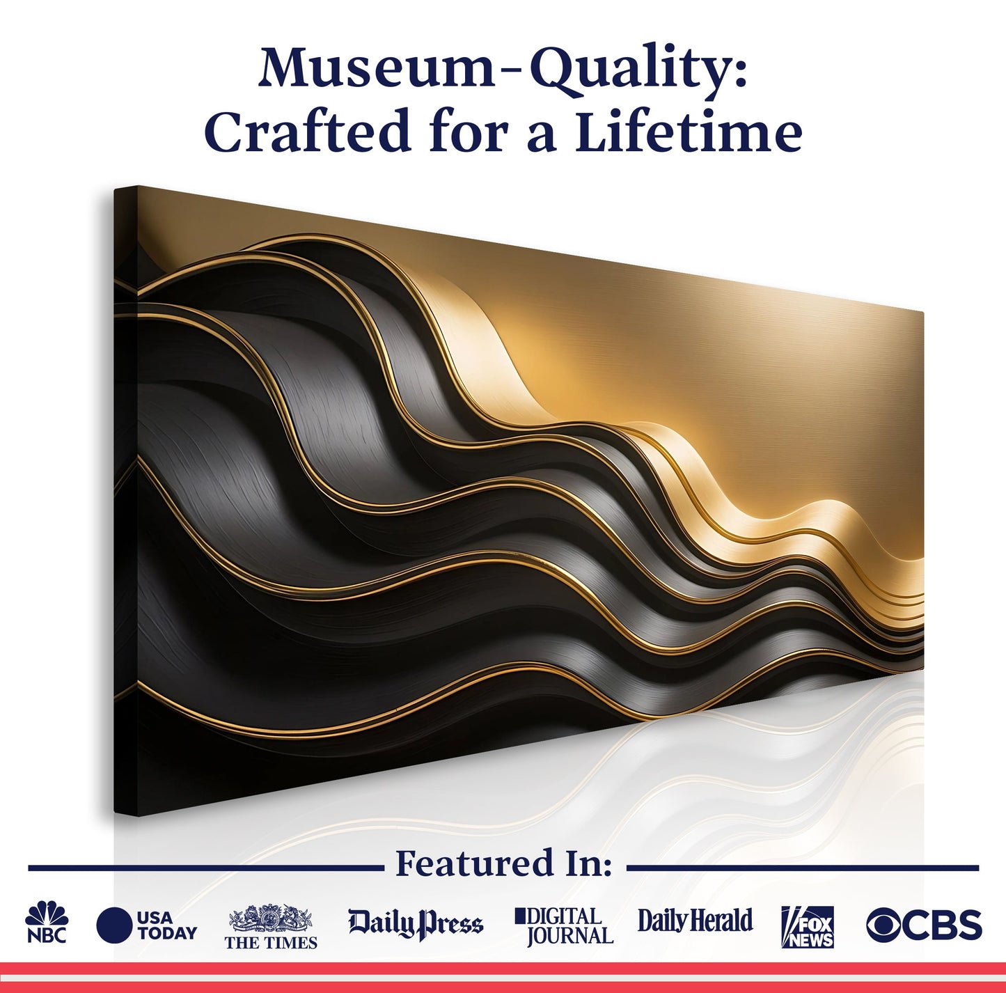 Abstract Noir & Gold IV Wall Art