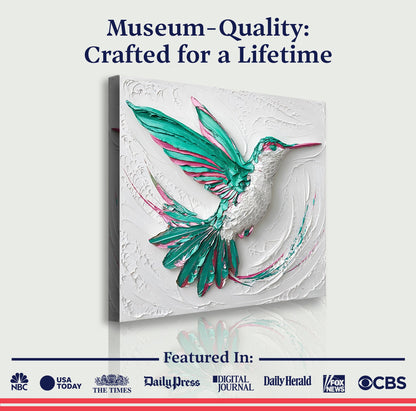 Sculpted Hummingbird Composition Wall Art