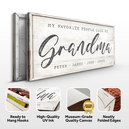 Grandma’s Favorite People – Modern Script Panel