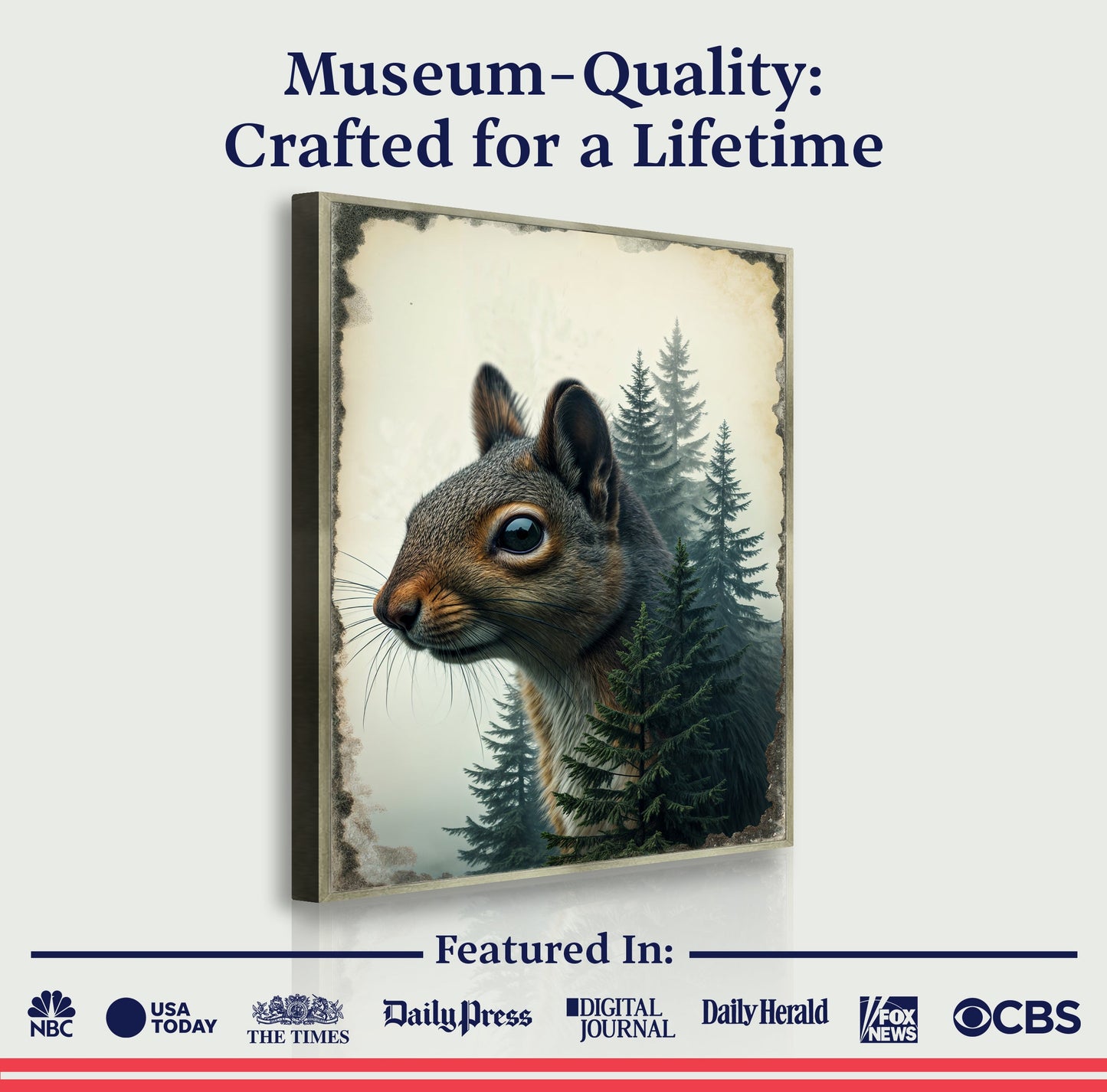 Double Exposure Squirrel Portrait