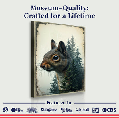 Double Exposure Squirrel Portrait
