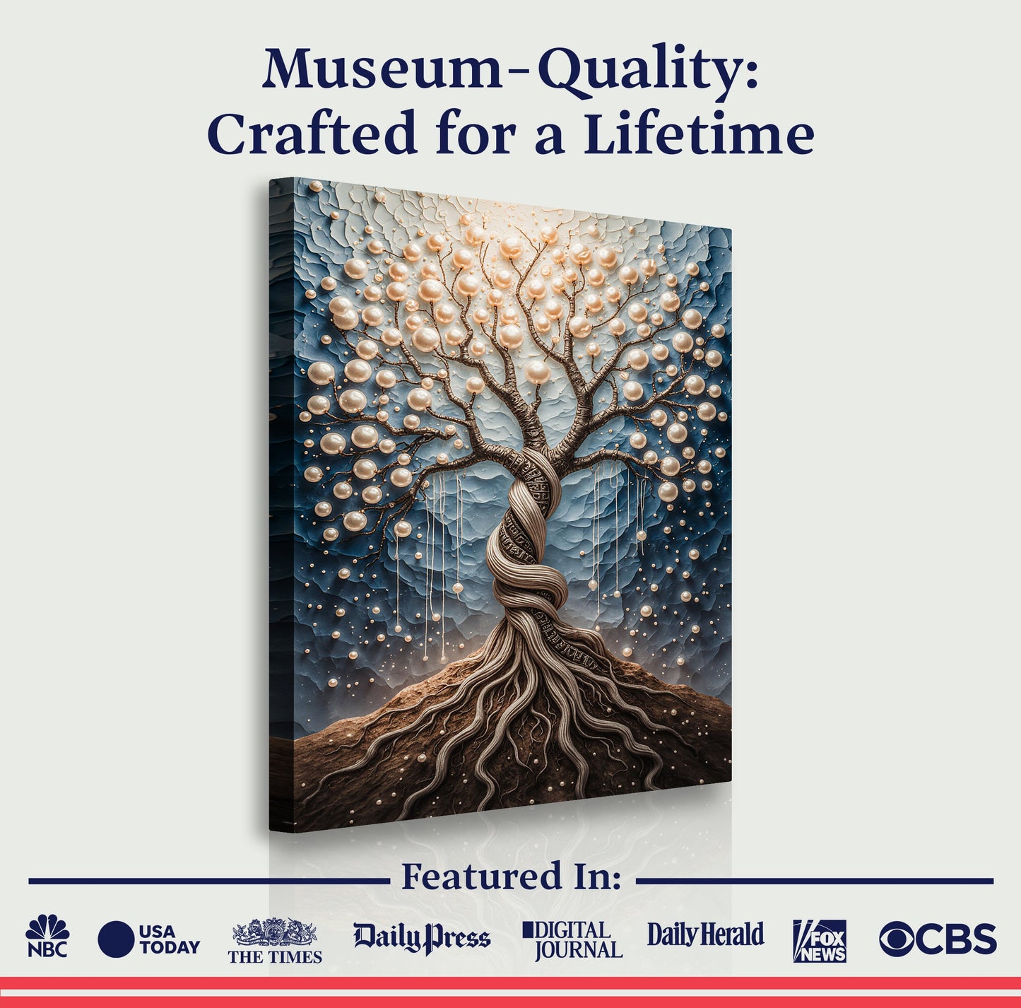 Luminous Pearl Tree Wall Art