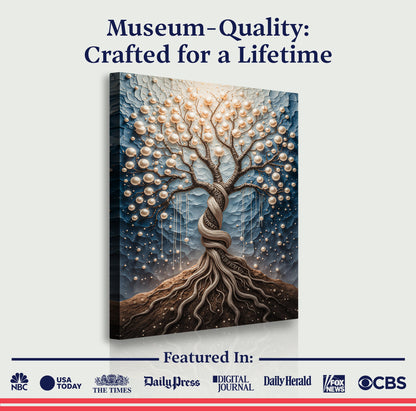 Luminous Pearl Tree Wall Art
