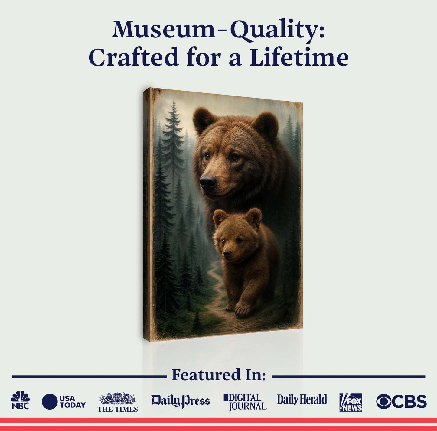 Kin of the Wild — Bear & Cub Art