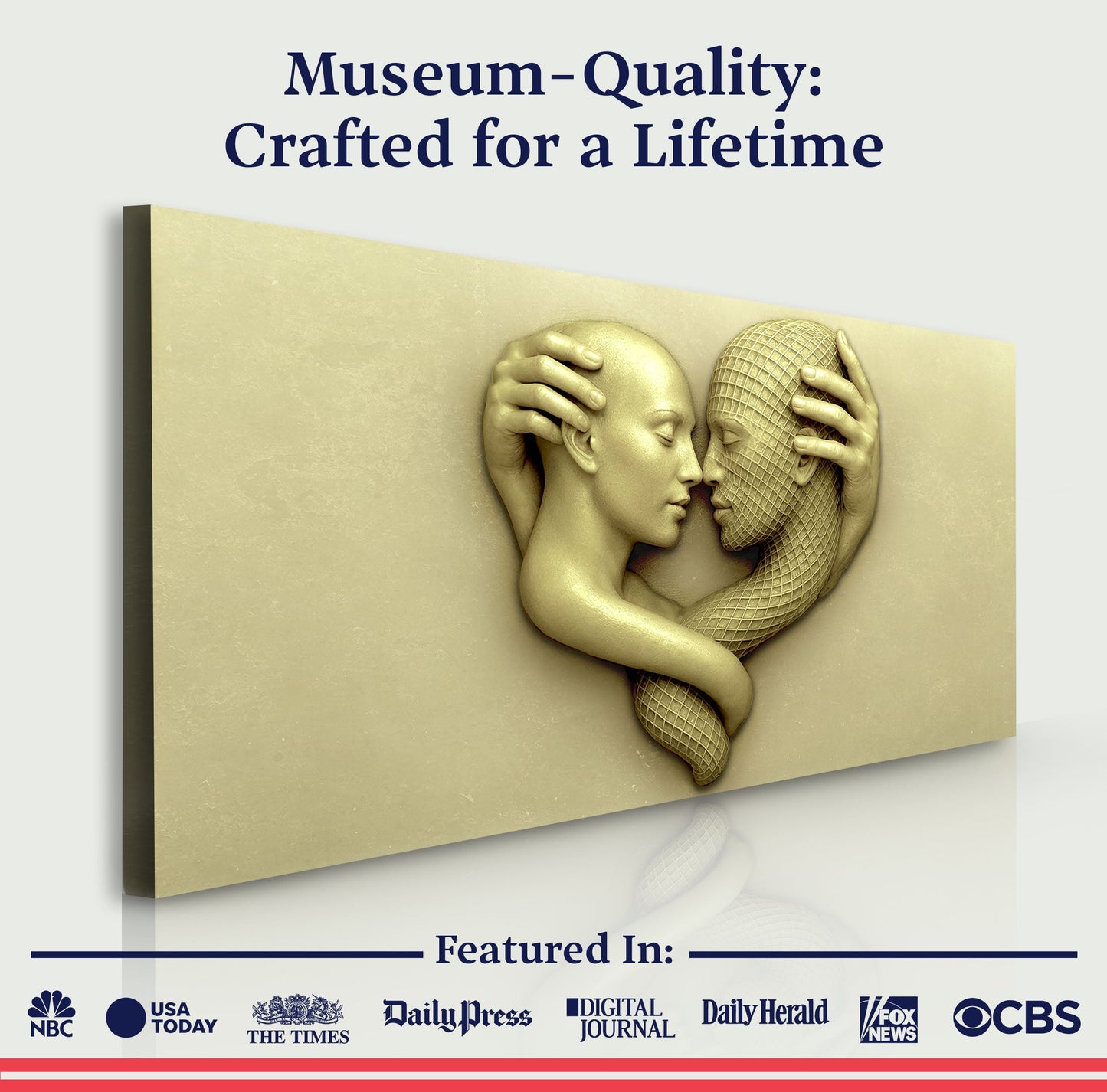 Abstract Lovers: A Study in Devotion Wall Art