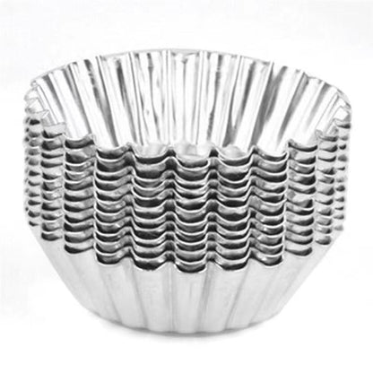 Stainless Steel Egg Tart Cake Mold Cups With Lace Edges For Coconut Egg Tarts