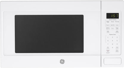 GE JES1657DMWW Microwave Oven 1150-watt Capacity Cubic 8 Auto Cooking Settings Kitchen Essentials for the Countertop Dorm Room or Apartment White OLD 1.6 Cu. Ft