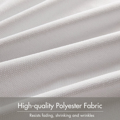 2-PK 52x84" Sound Blocking Total Blackout Curtain Panel Pair White