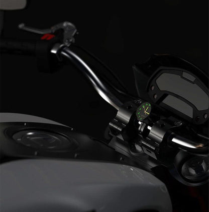 7/8" Universal Motorcycle Handlebar Watch Bike Hand Grip Bar Mount Dial Clock Motorcycle Handlebar Watch  Mount Clock Glow Mount Clock Dial Watch Fit  Waterproof For Scooter Bicycle Motor ATV