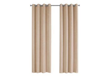 2 Pieces Set Room Darkening Curtain Panels with Grommet