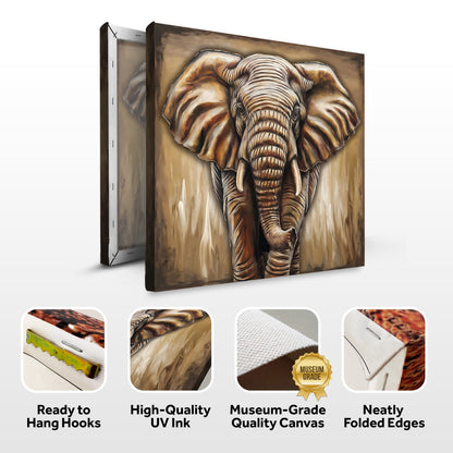 Elephant Silhouette in 3D Wall Art
