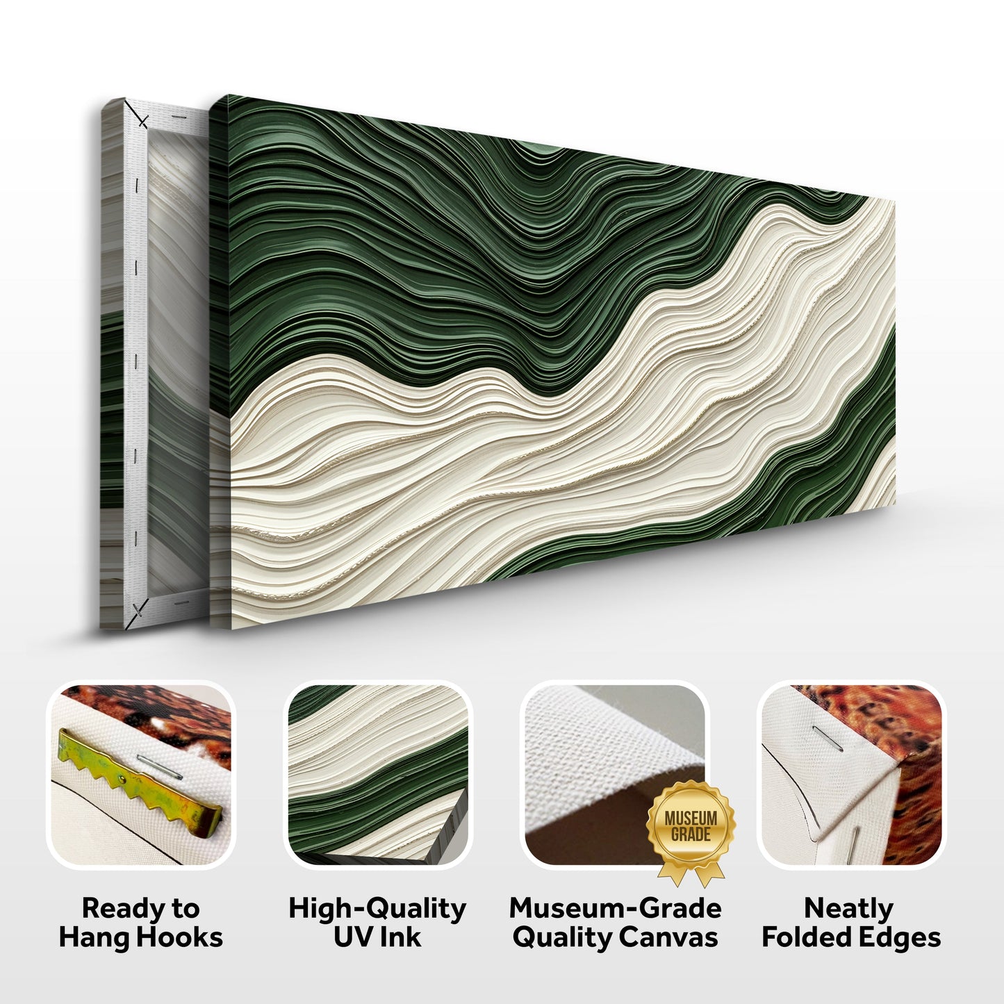 Emerald Drift Composition VIII Wall Art