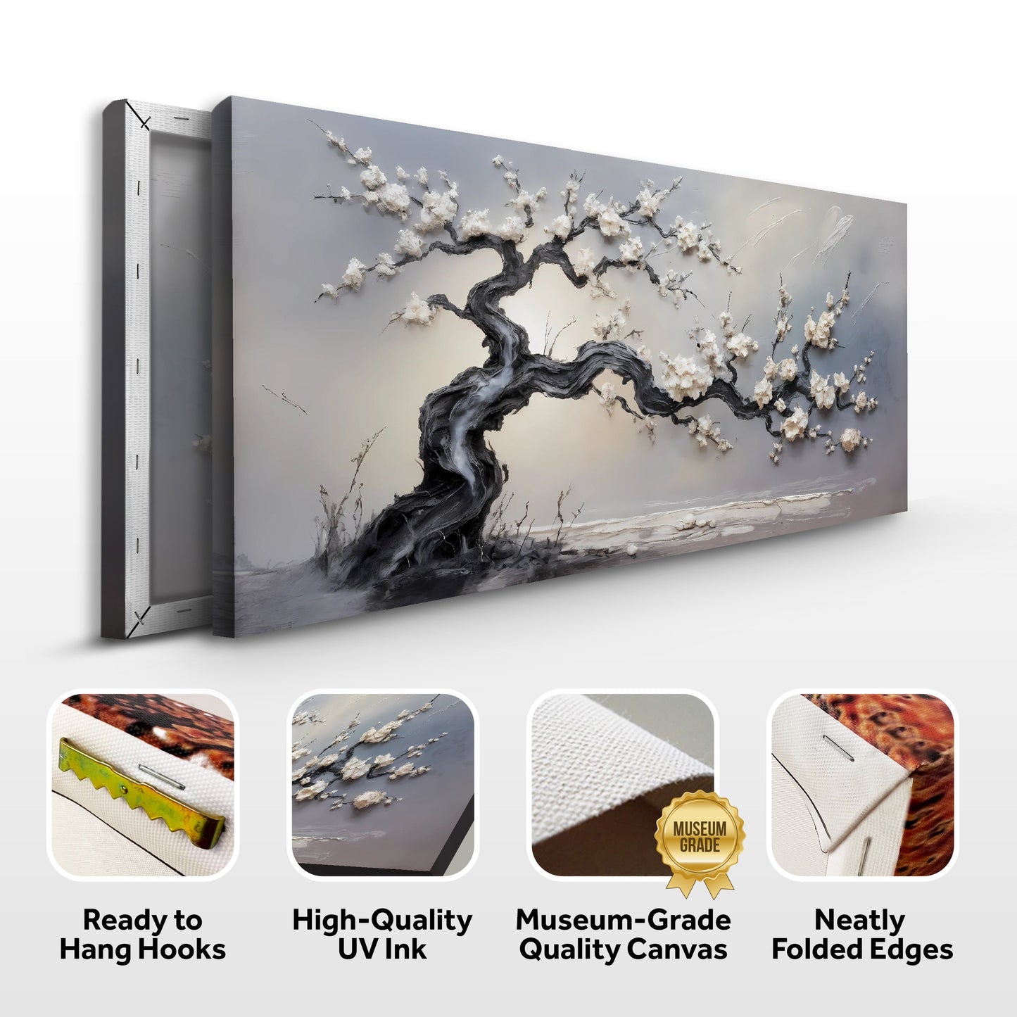 White Bloom Essence Wall Art