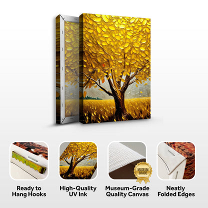 Golden Tree Breeze Study Wall Art