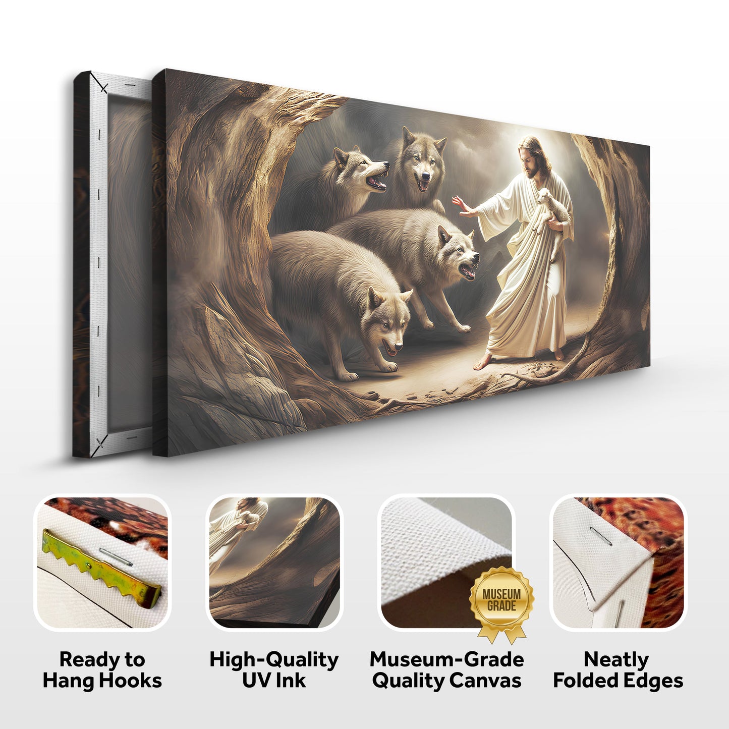 Jesus Protects the Lamb III Wall Art