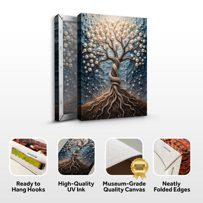 Luminous Pearl Tree Wall Art