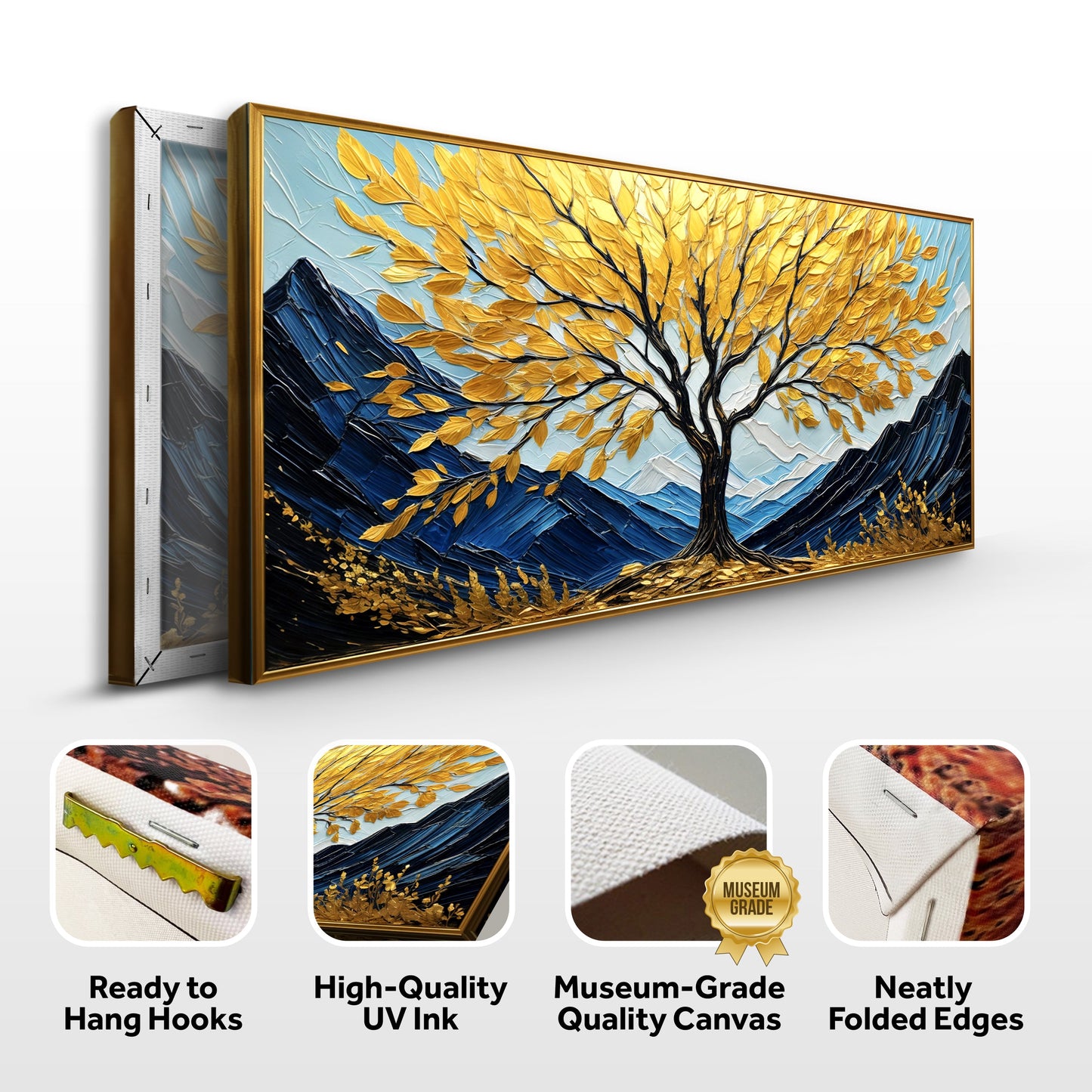 Contemporary Sanctuary in Gold Wall Art