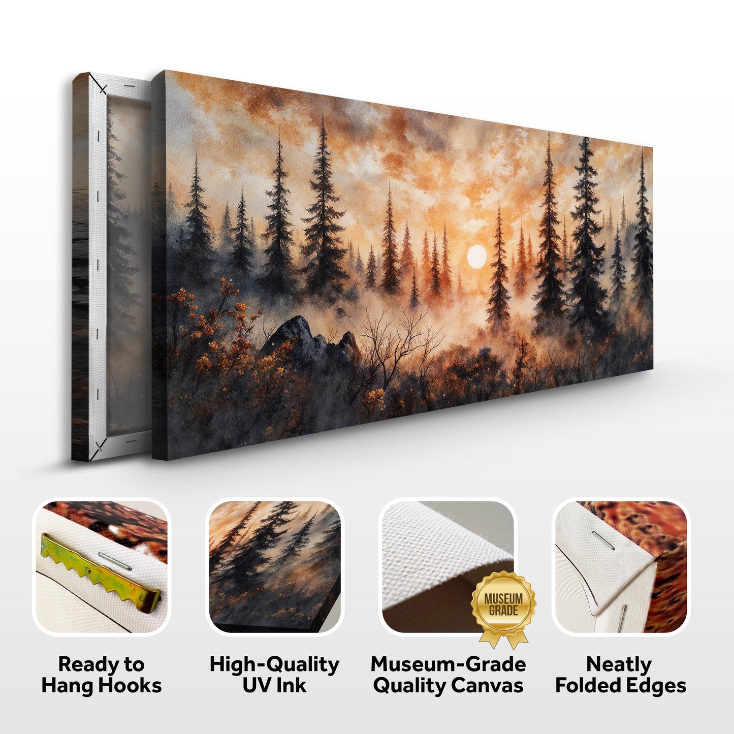 Sunset Over the Forest Wall Art