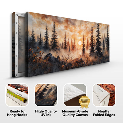 Sunset Over the Forest Wall Art