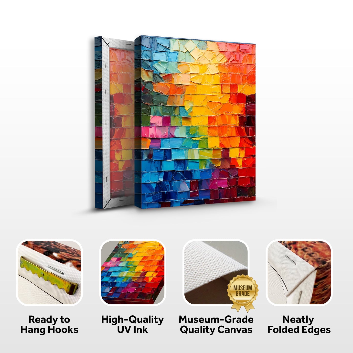 Chromatic Tile Harmony Wall Art