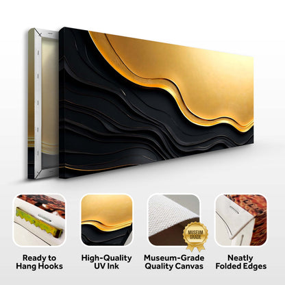 Gold on Black Composition V Wall Art