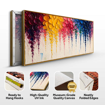 Contemporary Rainbow Cascade Wall Art