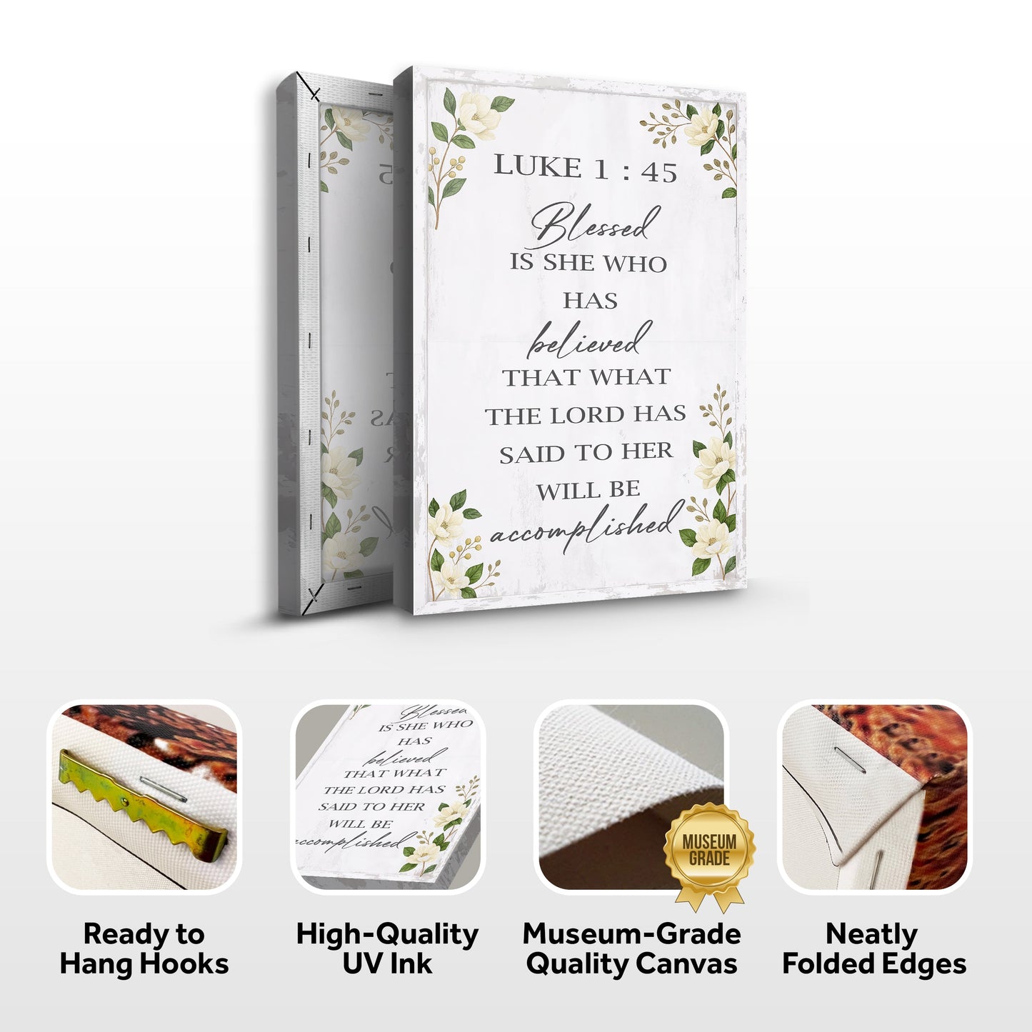 Luke 1:45 — Blessed She Who Believed II Wall Art