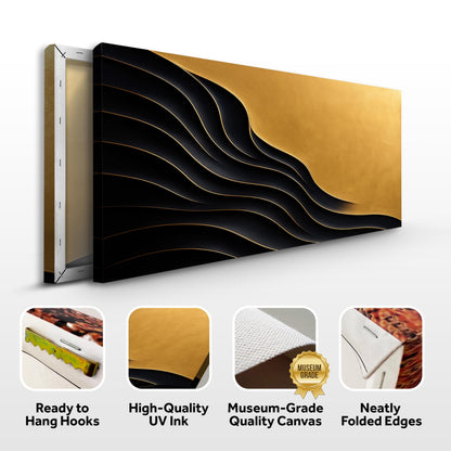 Abstract Noir & Gold XI Wall Art