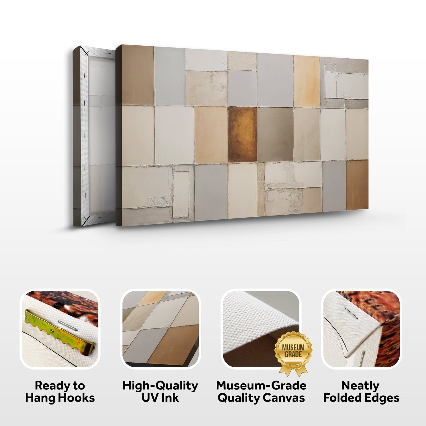 Geo‑Terra Patterned Canvas Wall Art