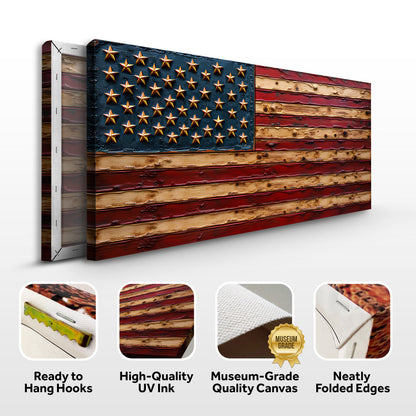 Stars & Stripes Emblem American Flag Wall Art