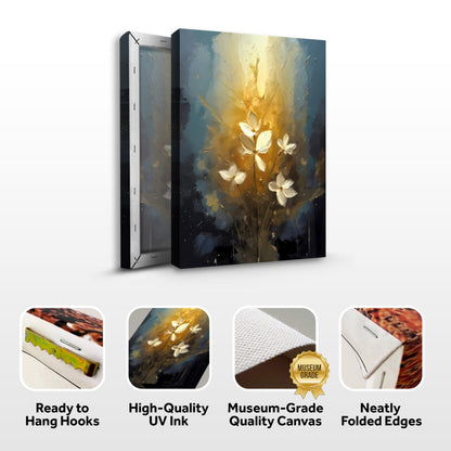 Golden Blossom Serenity Wall Art