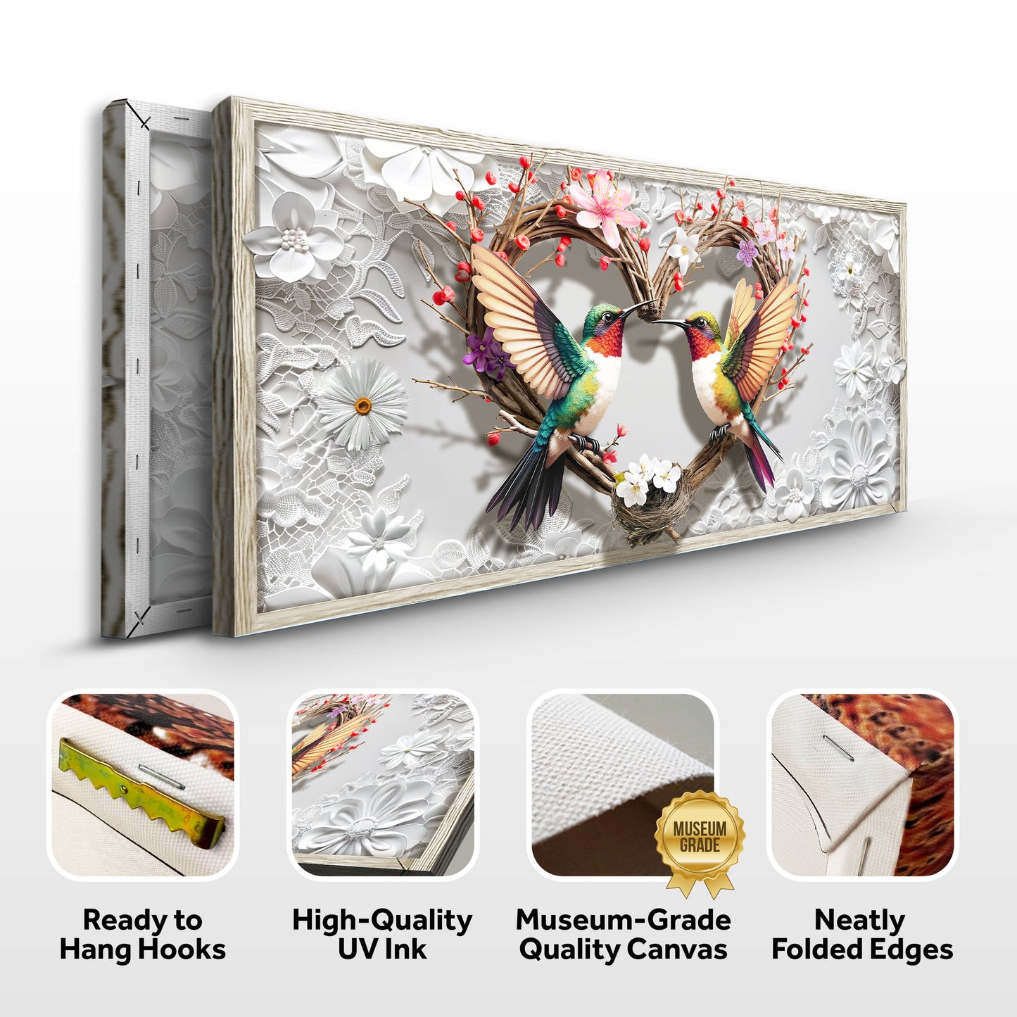 Contemporary Hummingbird Silhouettes IV Wall Art