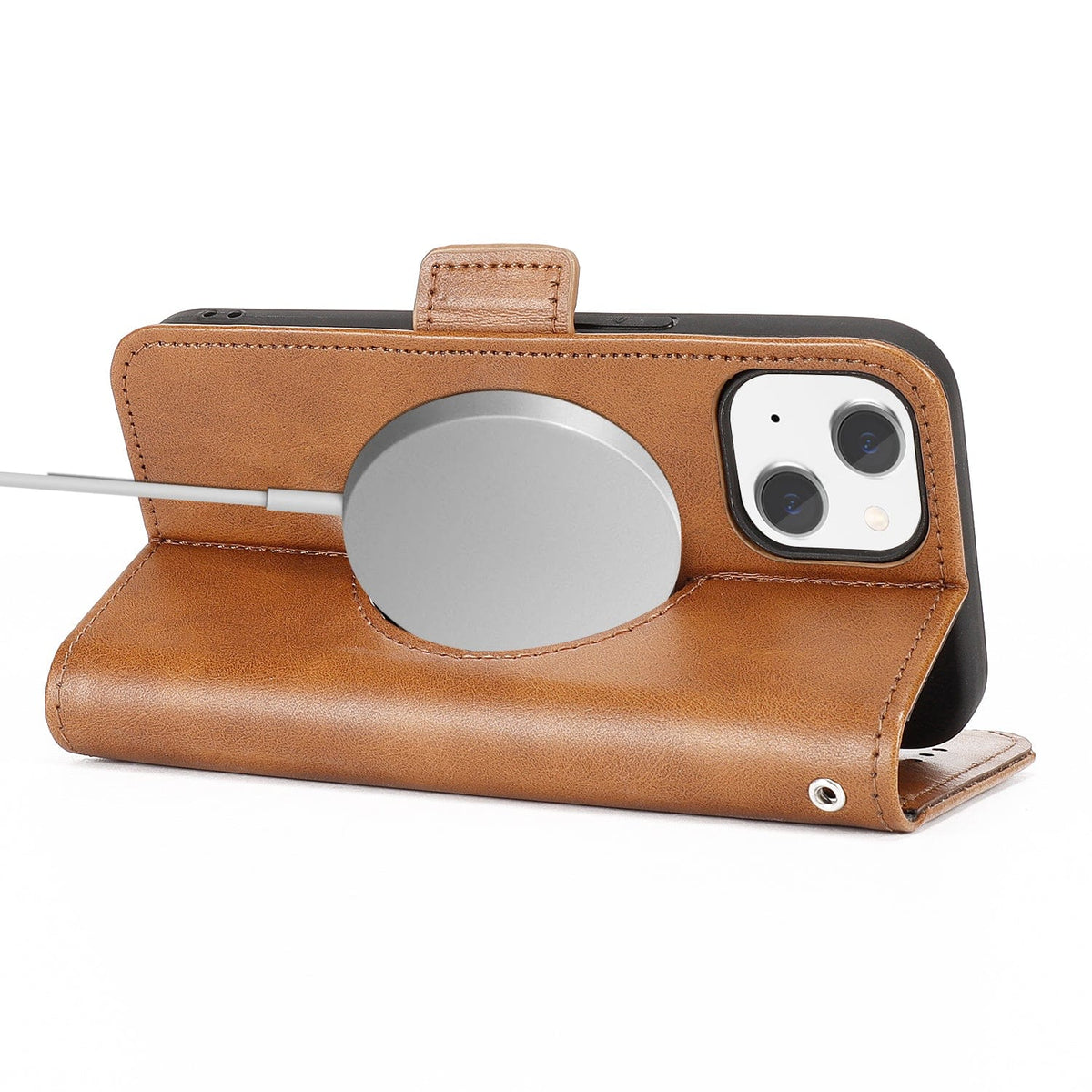 iPhone 15 Leather Wallet Case with MagSafe - Card Holder | Indy Series