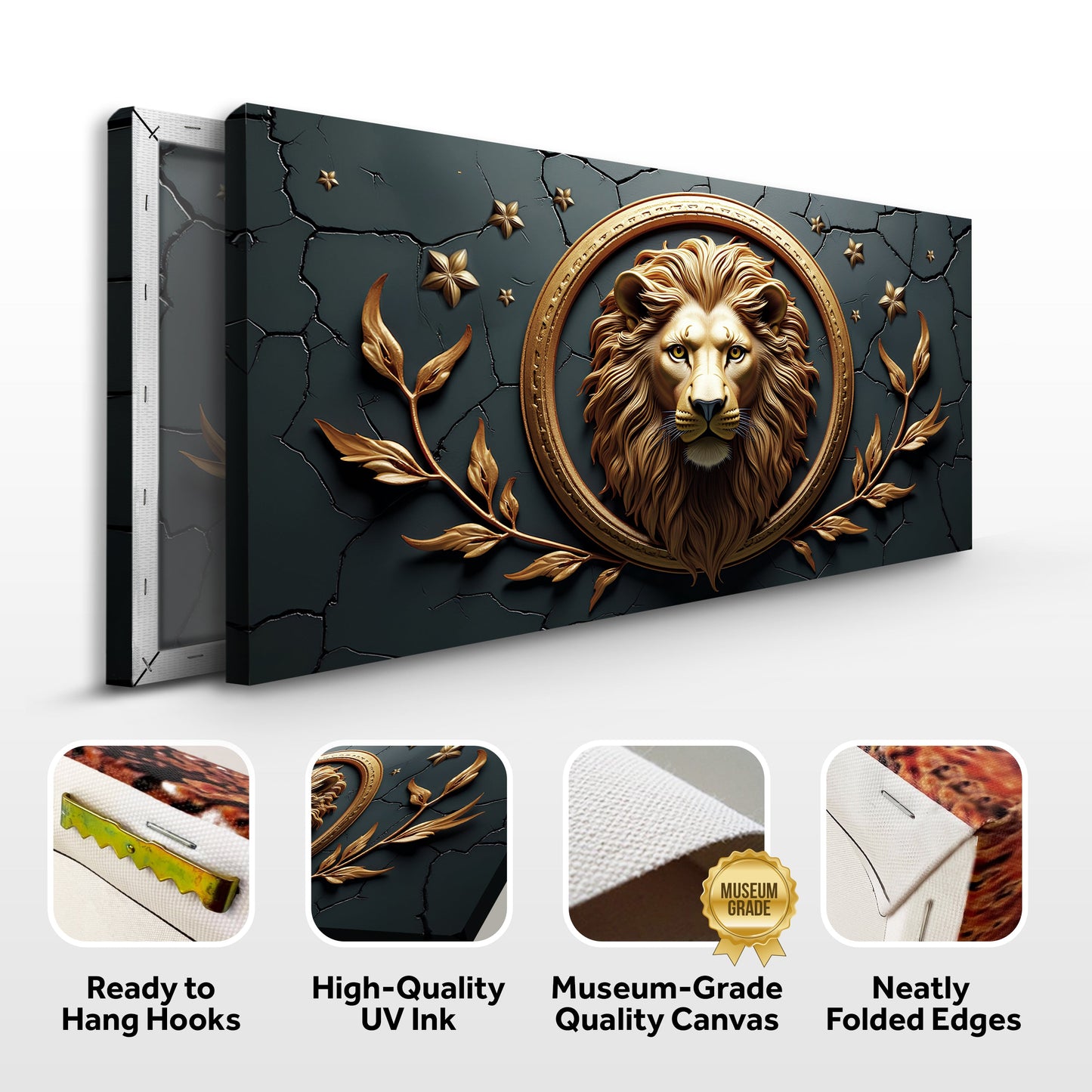 Lion of Majesty – 3D Panel Wall Art