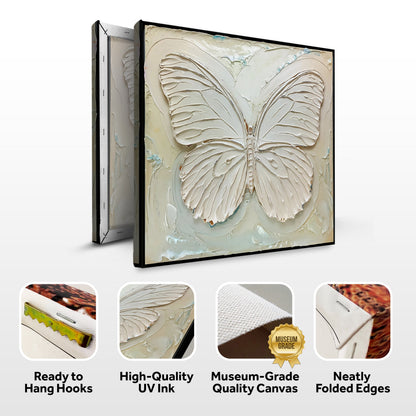 3D White Butterfly Sculpture Panel Wall Art