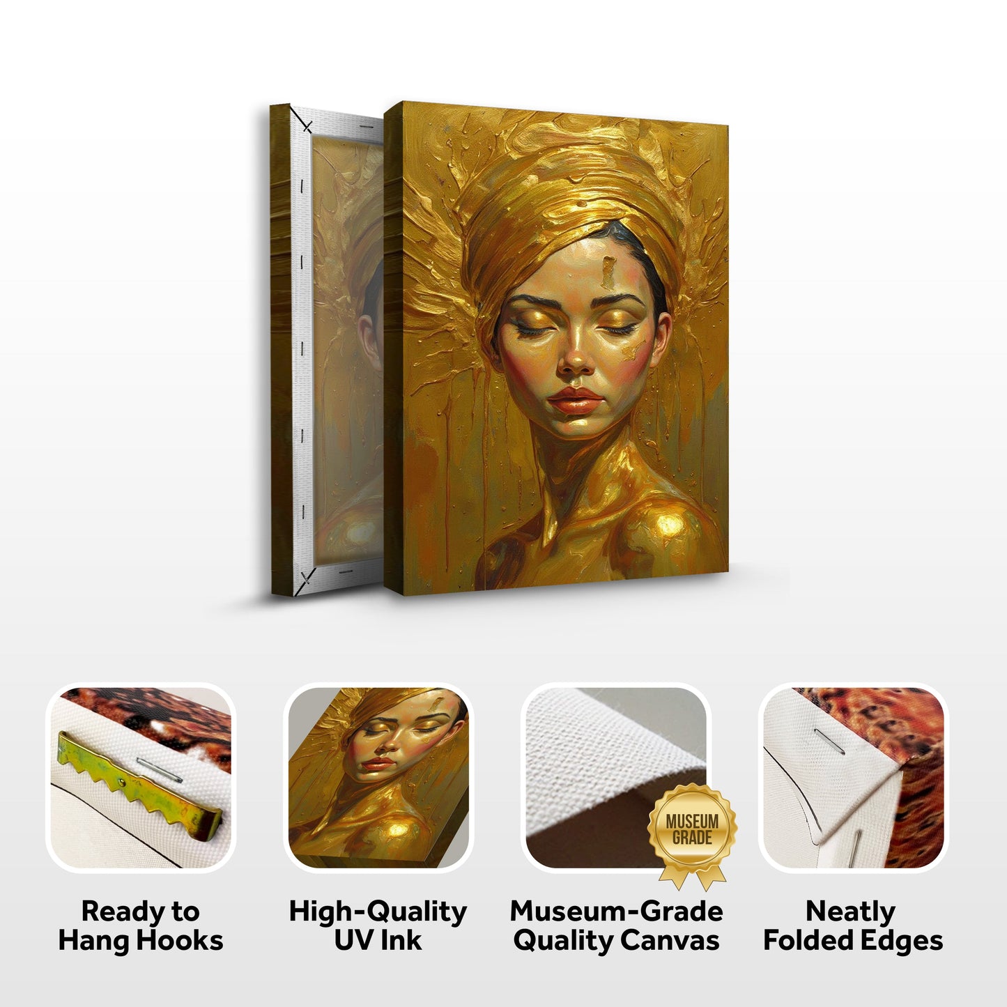 Golden Feminine Calm Wall Art