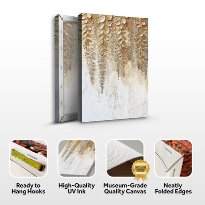 Cascading Gold Wisteria Wall Art