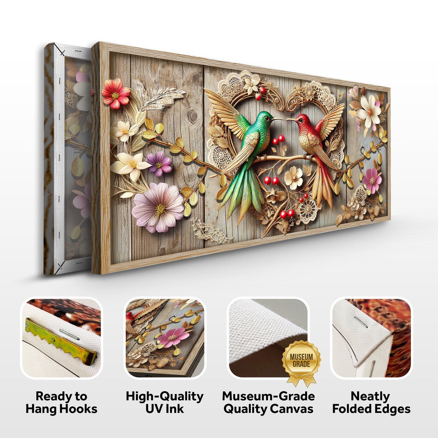 3D Hummingbird Composition VII Wall Art