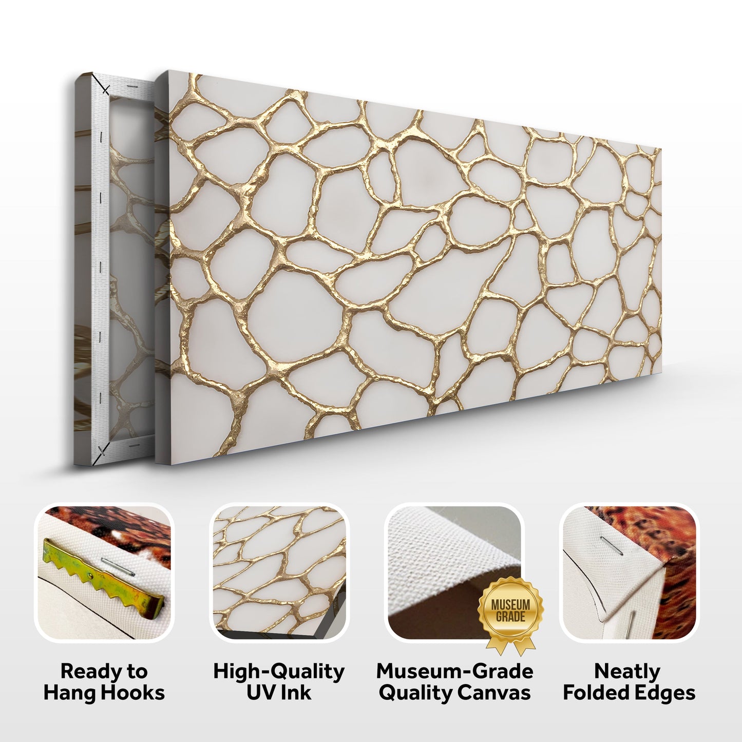 Golden Synapse Composition Wall Art